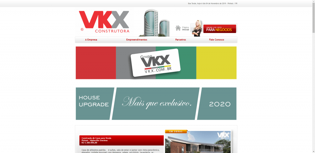 Melhores Sites para imobiliárias e corretores - VKX Construtora